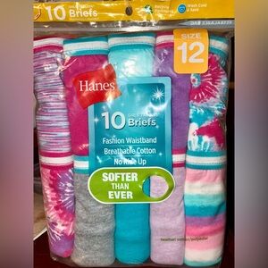 Hanes Girls' Briefs 10-Pack (Size 12) + 3 Pair Old Navy Leggings (Size 10/12)NWT